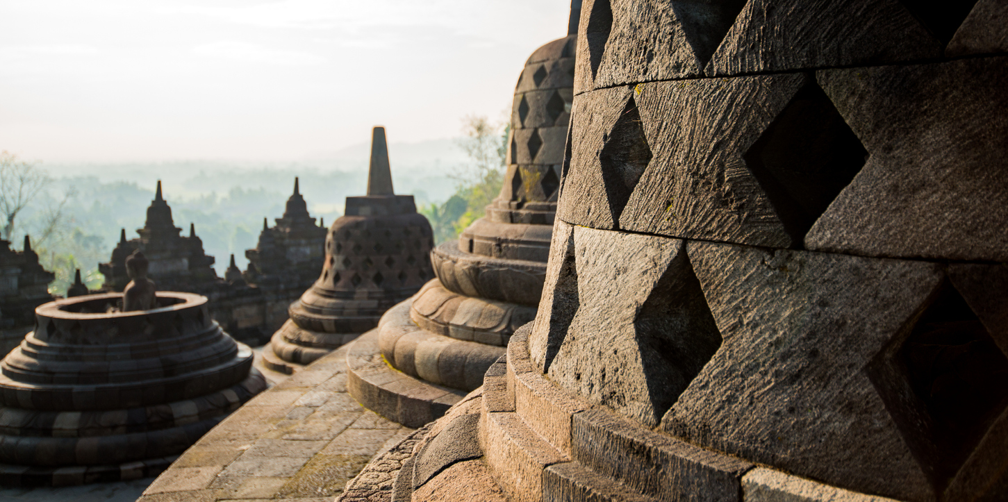 Buddhist temple Borobudur Buddhist temple in Central Java, Indonesia. It is the world's largest Buddhist temple